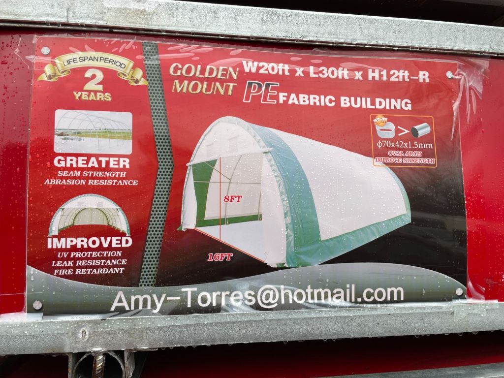 Golden Mount PE Fabric building - $1,500.00