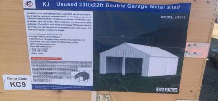 23x22FT 2 door garage - $3,000