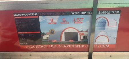 20x30 fabric building - $1,800