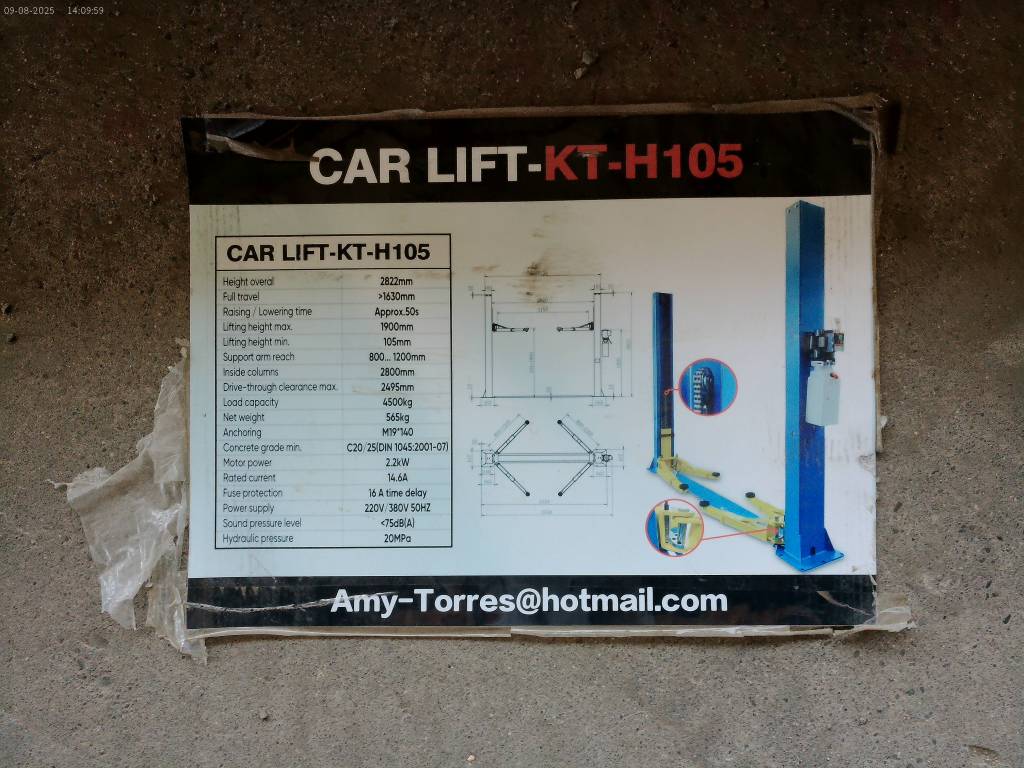 Katool - 10k Two post car lift - $2,000