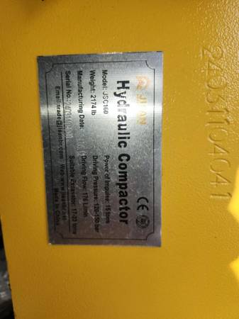 Excavator Plate Compactor for CAT 320 or 325 - $2,500
