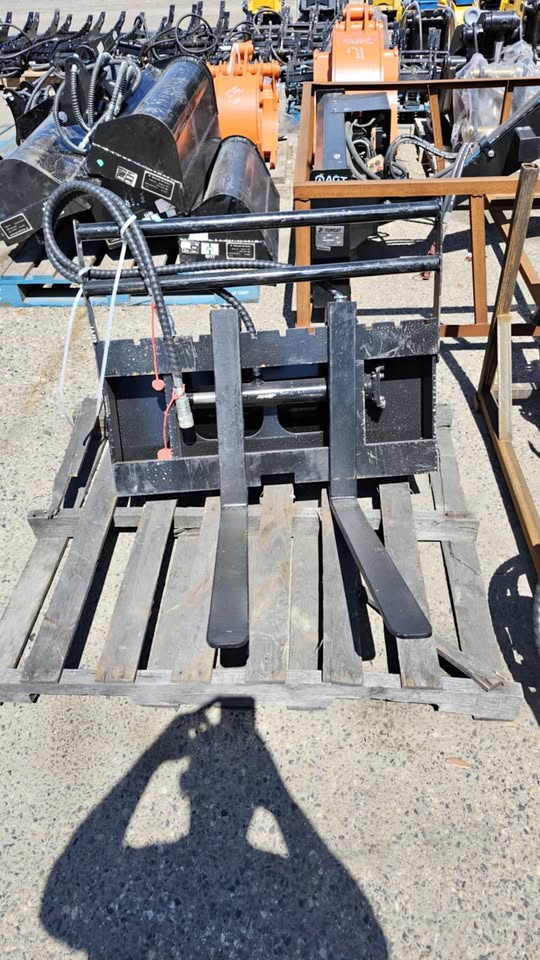 Mini skid steer side shift forks - $1,200